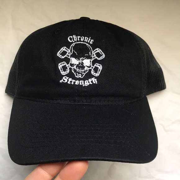 Chronic Strength black meshback velcro cap/hat - Picture 3 of 8
